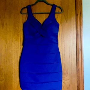 Royal blue bandage dress